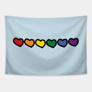 Small Chunky Pride Hearts Tapestry