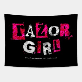 Razor Girl Logo Tee Tapestry