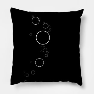 Dark bubbles circle Pillow