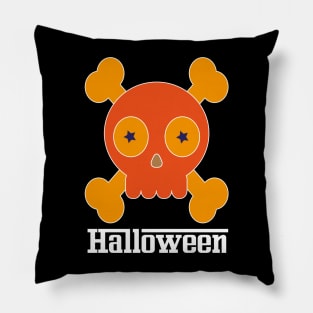 skull halloween t-shirt design Pillow