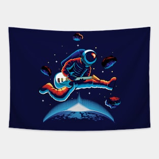 Astronaut Rocking in Outer Space Tapestry