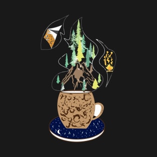 Camp with a coffee mug T-Shirt