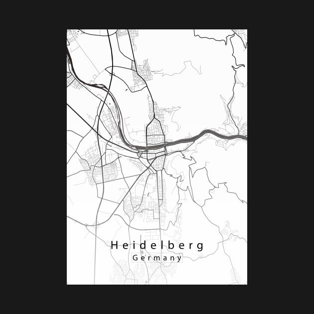 Heidelberg Germany City Map by Robin-Niemczyk
