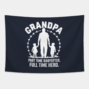 Grandpa Babysitter Hero Tapestry