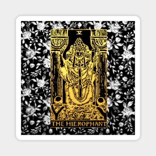 Floral Tarot Print - The Hierophant Magnet