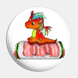 animal sushi dragon roll cartoon Pin