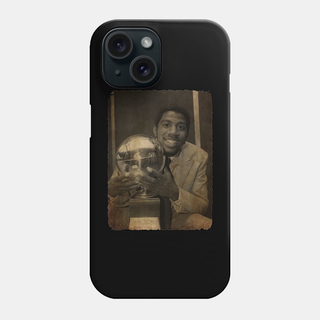 Magic Johnson Smiles and Holds His Cup Vintage #2 Phone Case by Milu Milu