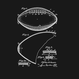 Football Vintage Patent Drawing Funny Novelty T-Shirt