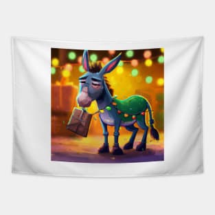 Cute Mule Drawing Tapestry