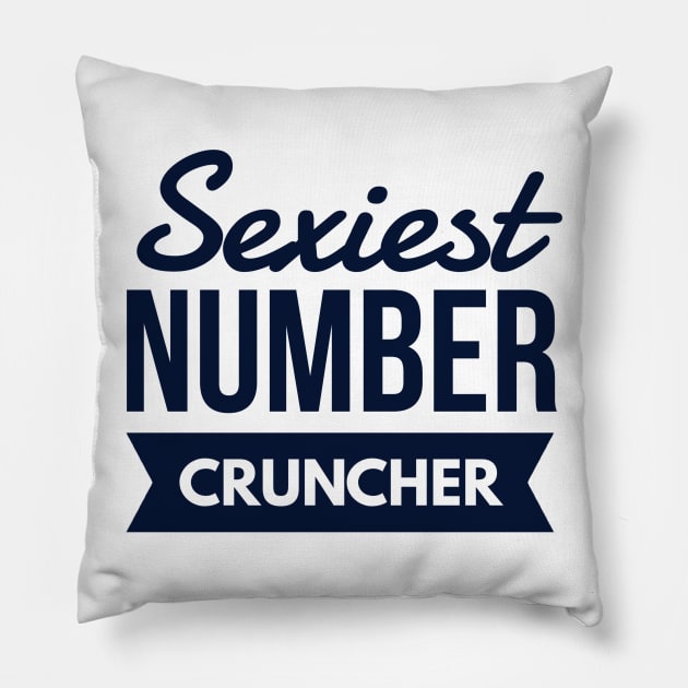 Accountant Sexiest Number Cruncher Pillow by coloringiship