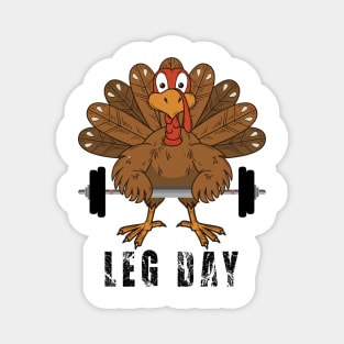 Funny Deadlifting Turkey Thanksgiving Leg Day Deadlift Magnet