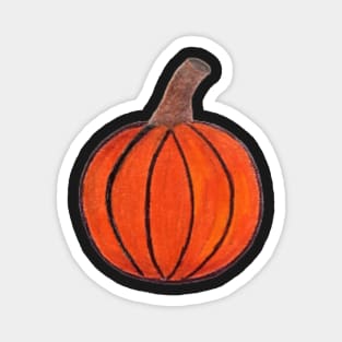 Mini Orange Pumpkin Pattern Magnet