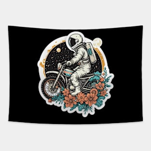 astronauts riding motobike Tapestry