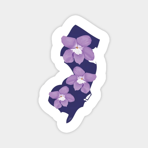 New Jersey Violet Magnet by Lavenderbuttons