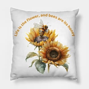 Bees and Honey Pillow