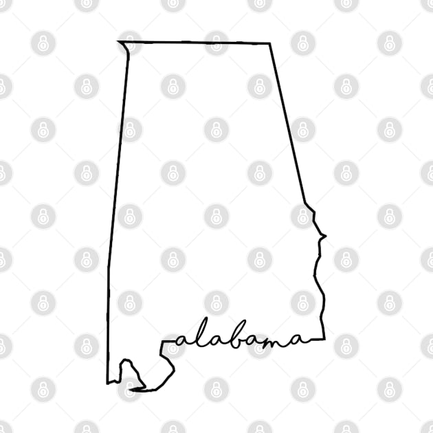 Alabama State Outline by doodlesbydani