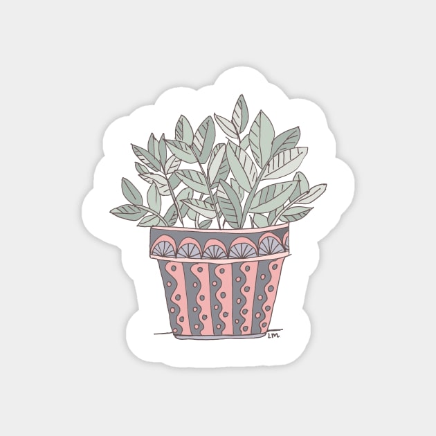 Potted Plant Magnet by LauraKatMax
