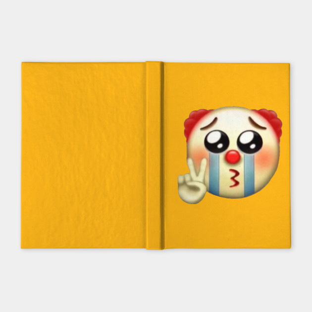 Sad Clown Clown Emoji Notebook Teepublic
