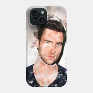 Adam Levine pop Portrait watercolour painting Phone Case