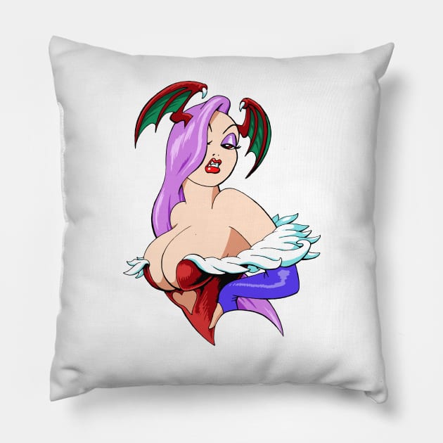 Jessica Rabbit \ Lilith Darkstalkers Pillow by SerhiyKrykun