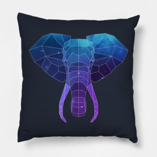 Galaxy Elephant Geometric Animal Pillow