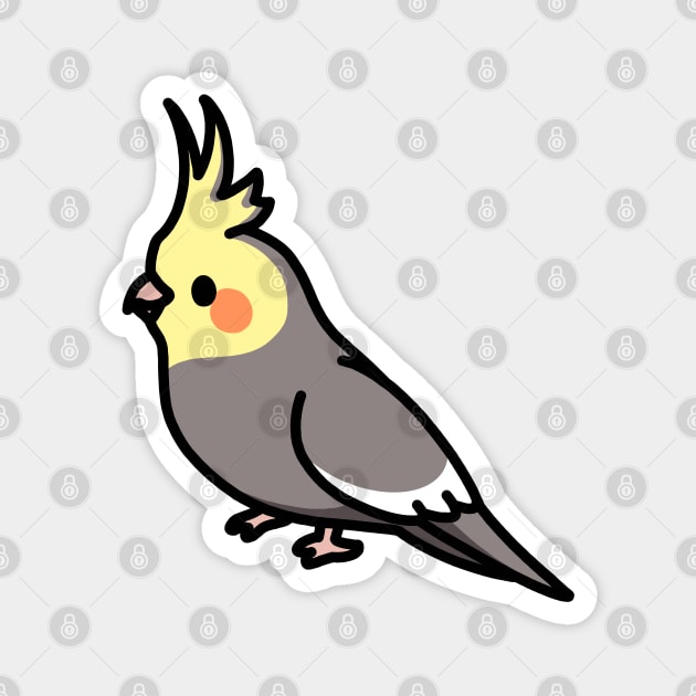 Cockatiel Magnet by littlemandyart