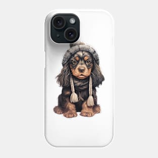 Winter English Cocker Spaniel Dog Phone Case