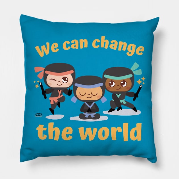 Change the world Pillow by Language Ninjas