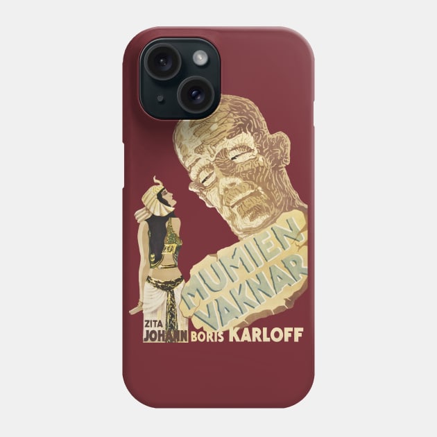 The Mummy (1932 Swedish Movie Poster) Phone Case by MovieFunTime