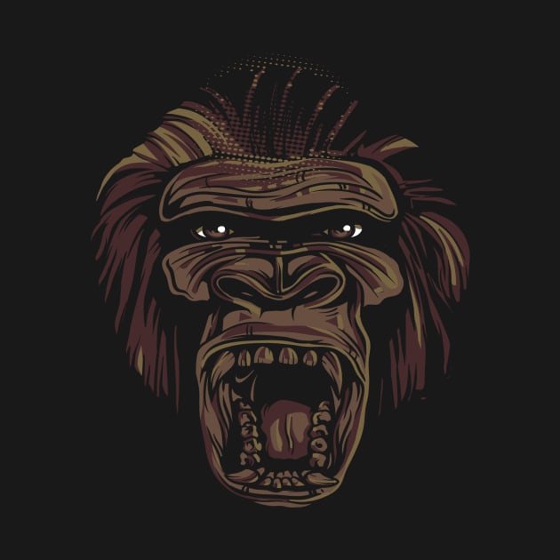 GORILLA T SHIRT by BlackSideDesign