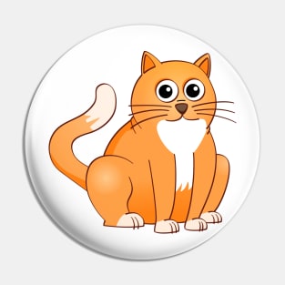 The Happy orange cat illustration. Pin