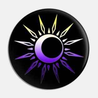 Nonbinary Celestial Spiritual NB Enby Pride Sun Moon Boho Yoga Pin