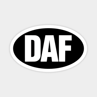 DAF - White On Black. Magnet