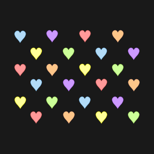 Mini Pastel Rainbow Hearts T-Shirt