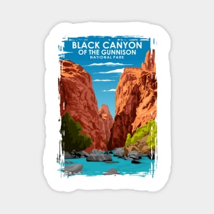 Black Canyon of the Gunnison National Park Travel Poster Magnet