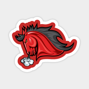 Cartoon Mustang Magnet