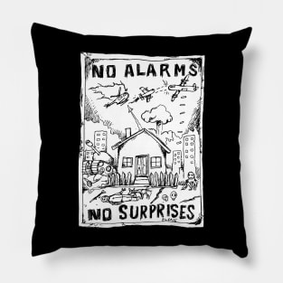 No Surprises Illustrated Lyrics Pillow