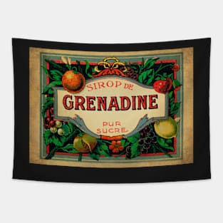 Retro poster - pub - vintage - Grenadine syrup - Fruit - Tapestry