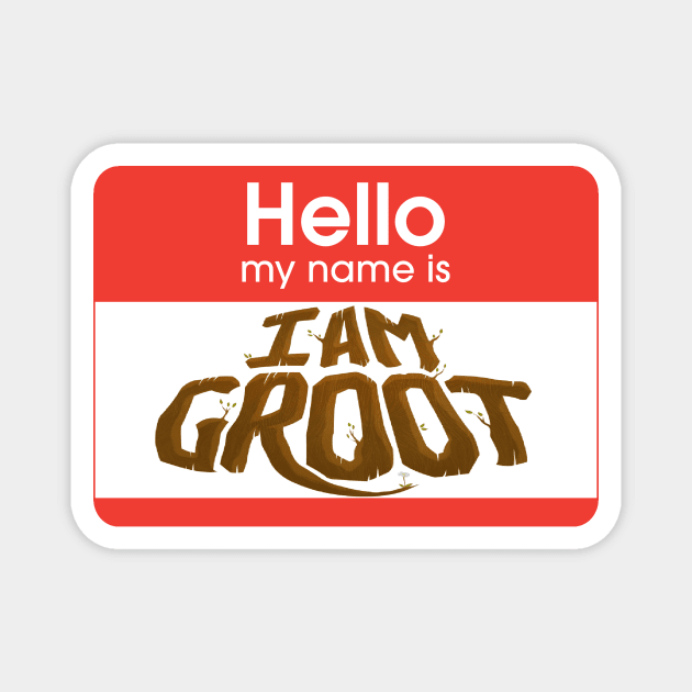 Hello my name is I AM GROOT Magnet by ARTWORKandBEYOND