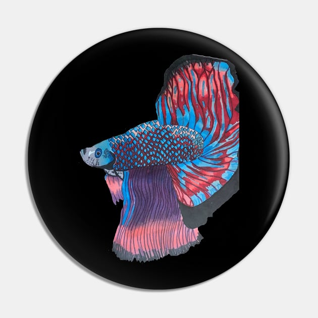 Swimming beta fish Pin by Annalisseart24