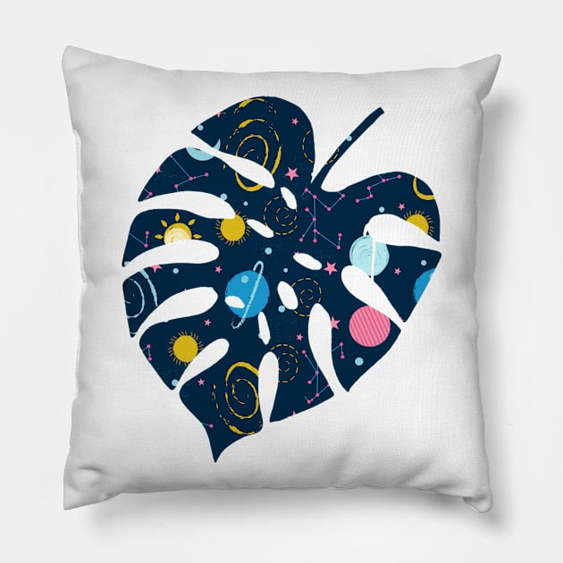 Monstera Universe Pillow by Kencur