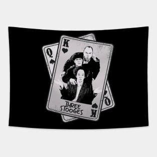 Retro The Three Stooges 80s Style Card Tapestry