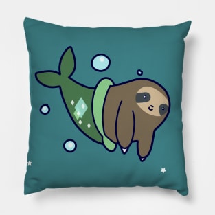 Happy Birthday Mermaid Sloth Pillow