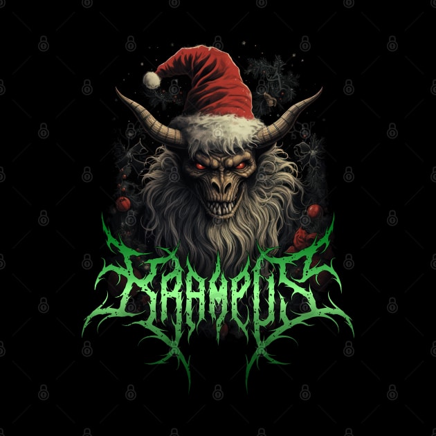 Krampus' Death Metal Christmas by Riot! Sticker Co.