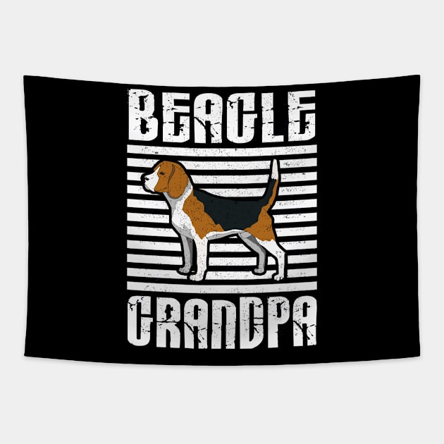 Beagle Grandpa Proud Dogs Tapestry by aaltadel