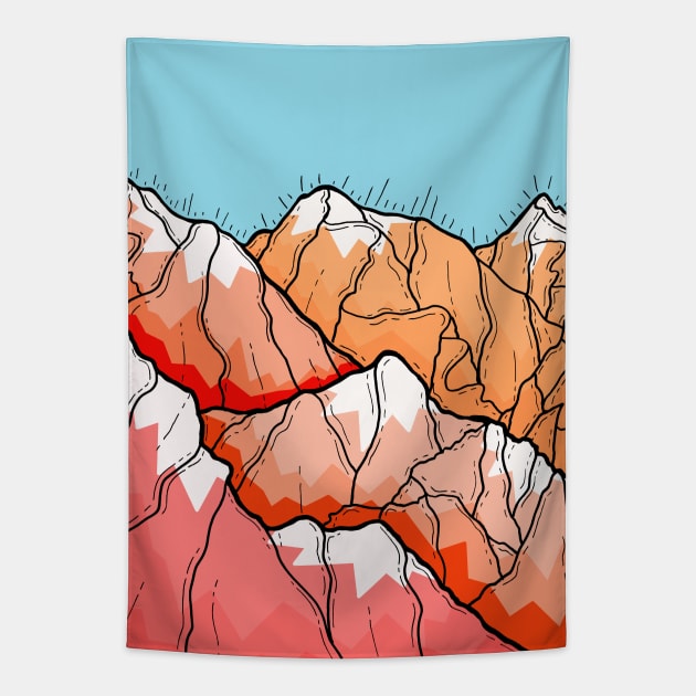 A clear sky day Tapestry by Swadeillustrations