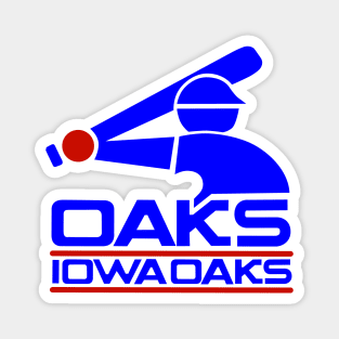 Defunct Iowa Oaks Baseball 1981 Magnet