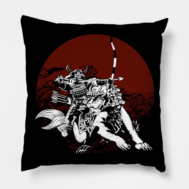 Blood Samurai Rider Pillow by 3Zen Media