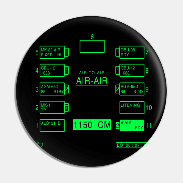 A-10 Warthog Weapons Display Screen Pin by TWOintoA