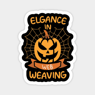 Minimalist Halloween: Elegance in Web Weaving Magnet